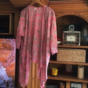 Pink paisley kimono